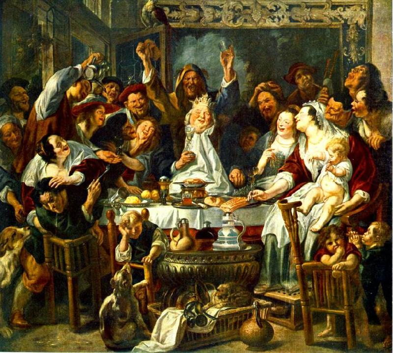 JORDAENS, Jacob The King Drinks sf china oil painting image